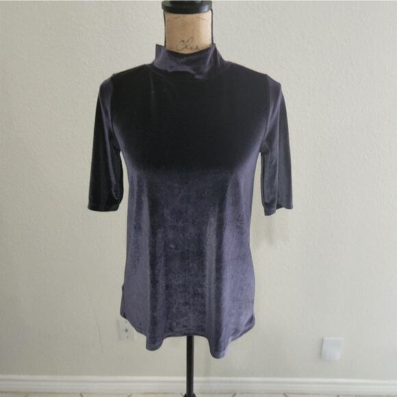 LOFT velvet mock turtleneck shirt size‎ XS - Picture 1 of 5